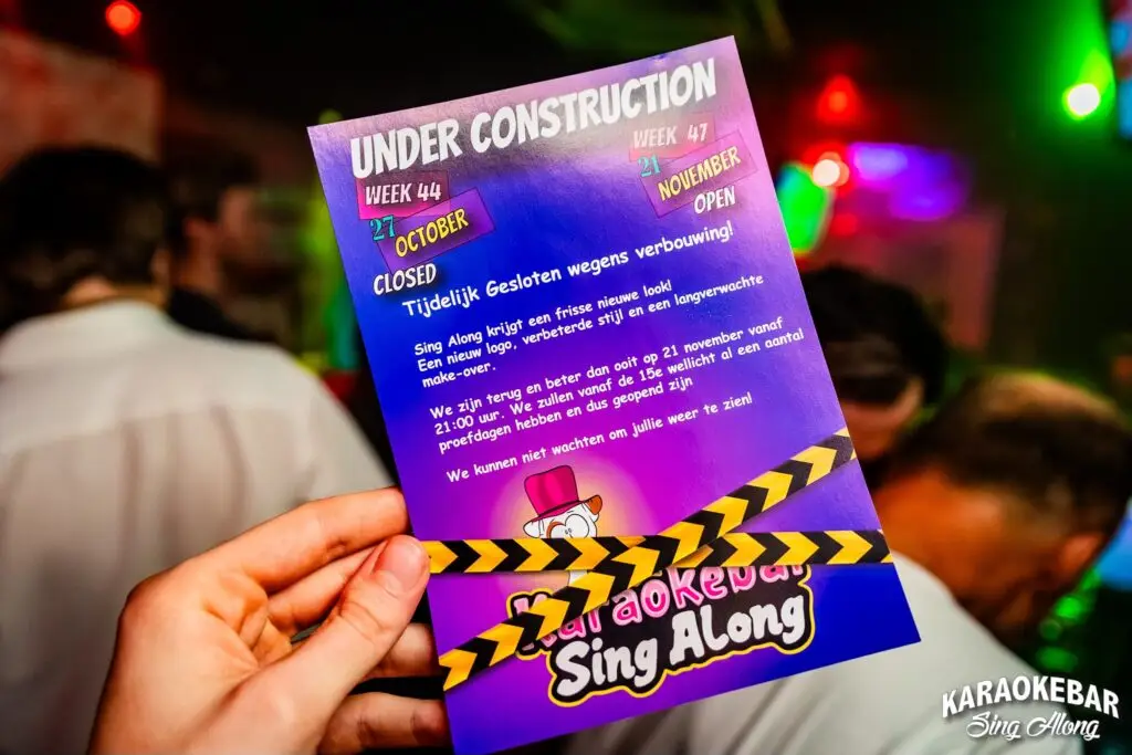 Sing Along under construction